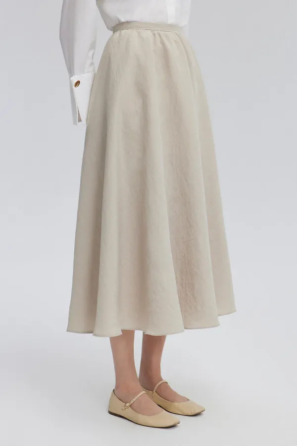 RUFFLED CUPRA SKIRT RUFFLED CUPRA SKIRT