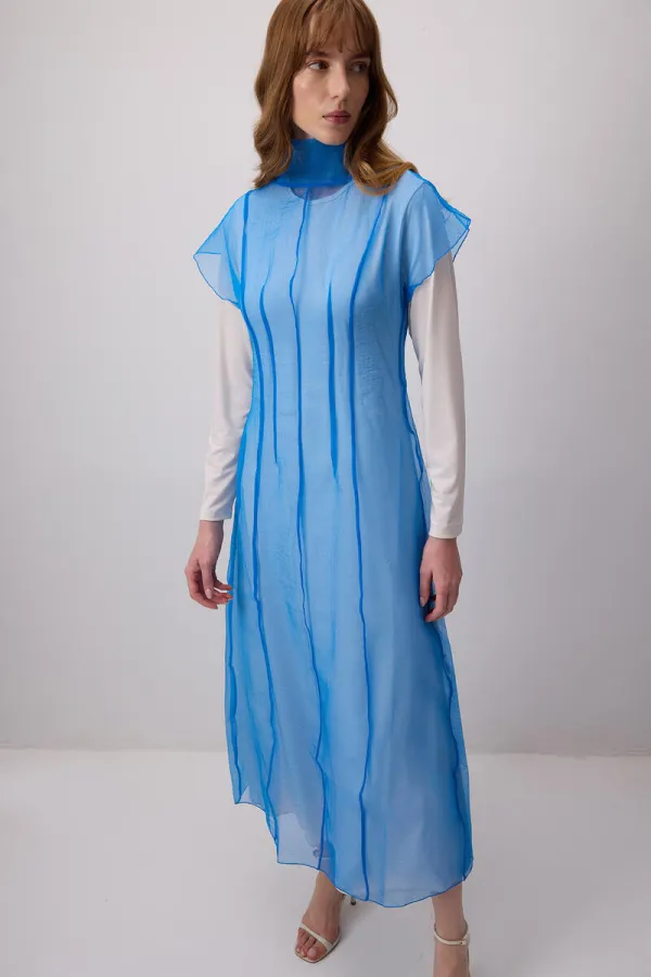 ROBE DEUX PIÈCES EN ORGANZA TRICOTÉE