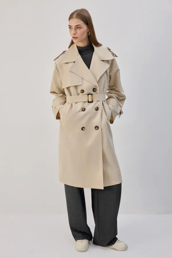 WINDPROOF DOUBLE-BREASTED TRENCH COAT WINDPROOF DOUBLE-BREASTED TRENCH COAT