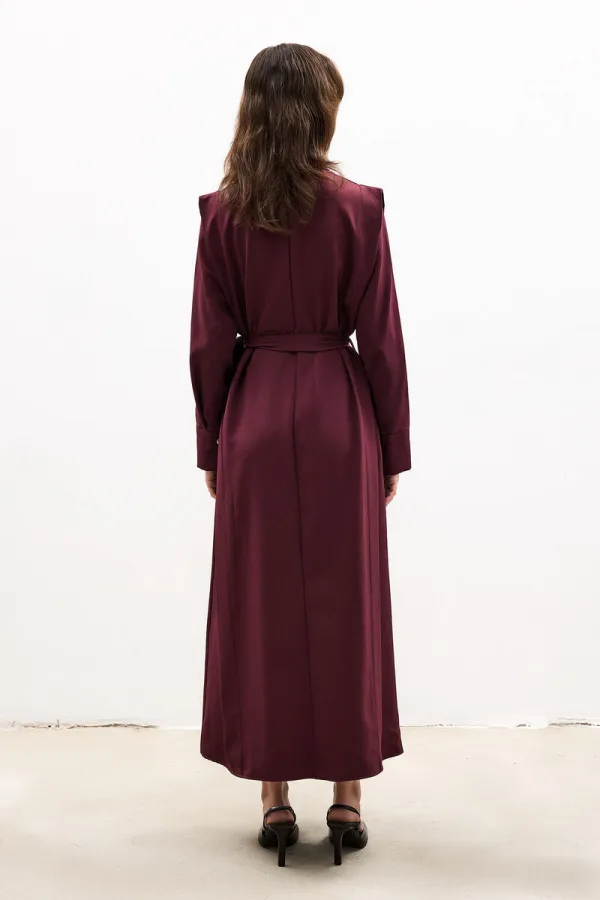 SHIRT COLLAR CREPE DRESS SHIRT COLLAR CREPE DRESS