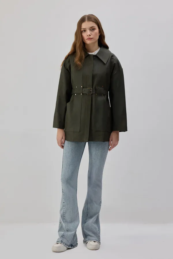 WAXED FINISHED BELTED JACKET WAXED FINISHED BELTED JACKET