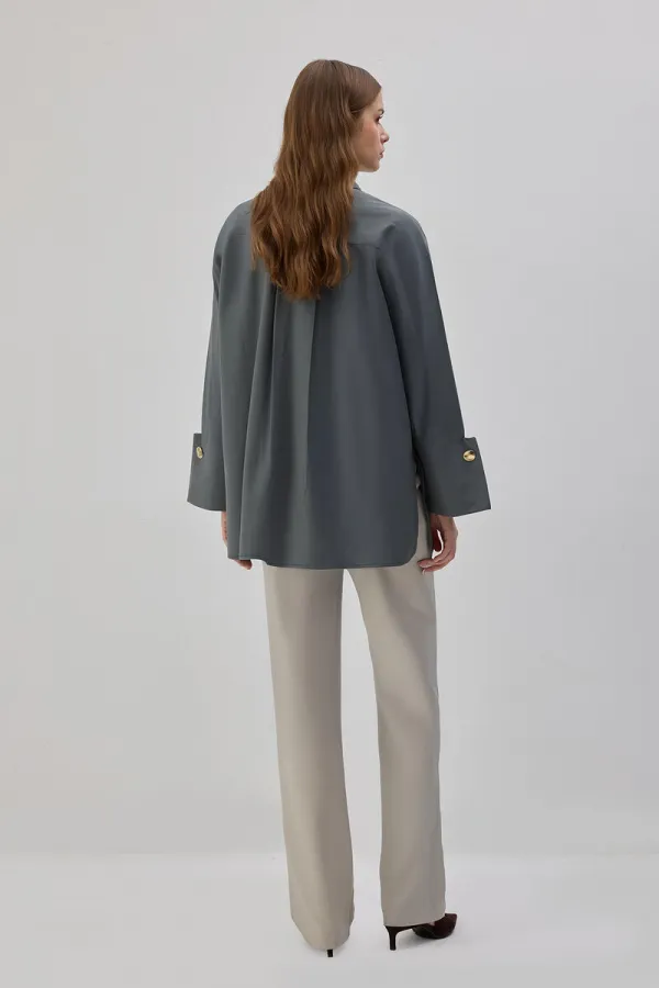 WIDE-CUFFS POPLIN SHIRT WIDE-CUFFS POPLIN SHIRT