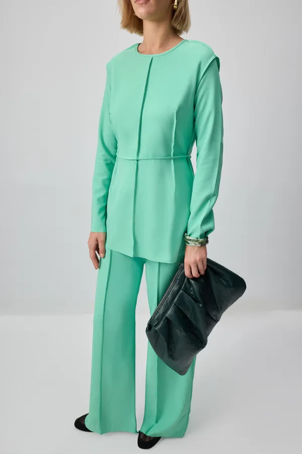 ENSEMBLE TUNIQUE ET PANTALON À CÔTES