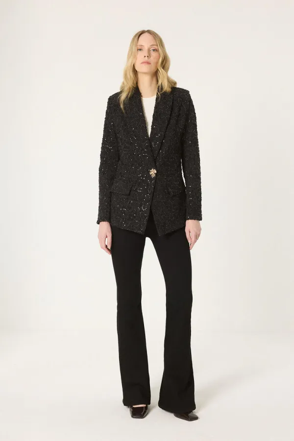 VESTE CROISÉE À PAILLETTES