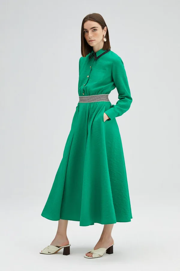 ELASTIC WAIST CUP DRESS