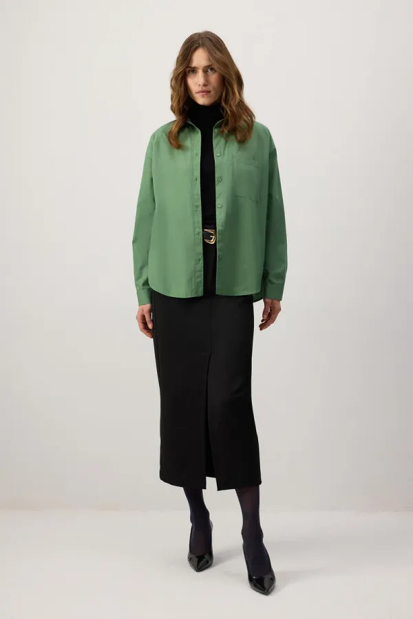 TEK CEPLİ OVERSIZE GÖMLEK