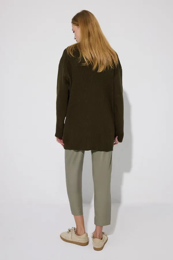 LONG CARDIGAN WITH GOLD BUTTONS