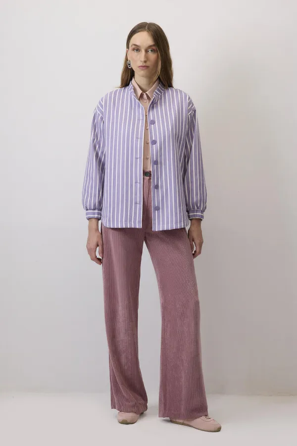 ÇİZGİLİ GABARDİN CEKET