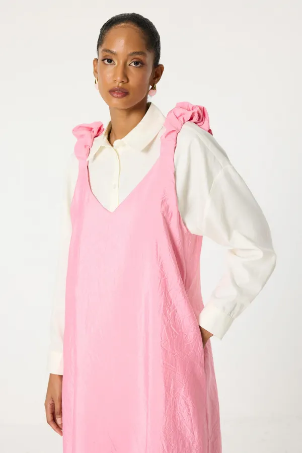 SHOULDER-GATHERED CUP VEST