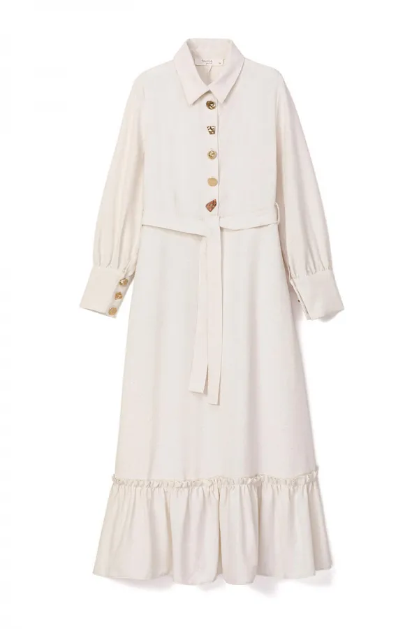 BUTTON DETAIL LONG DRESS BUTTON DETAIL LONG DRESS