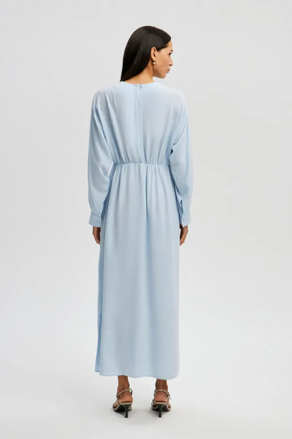 ROBE EN VISCOSE À BOUTONS