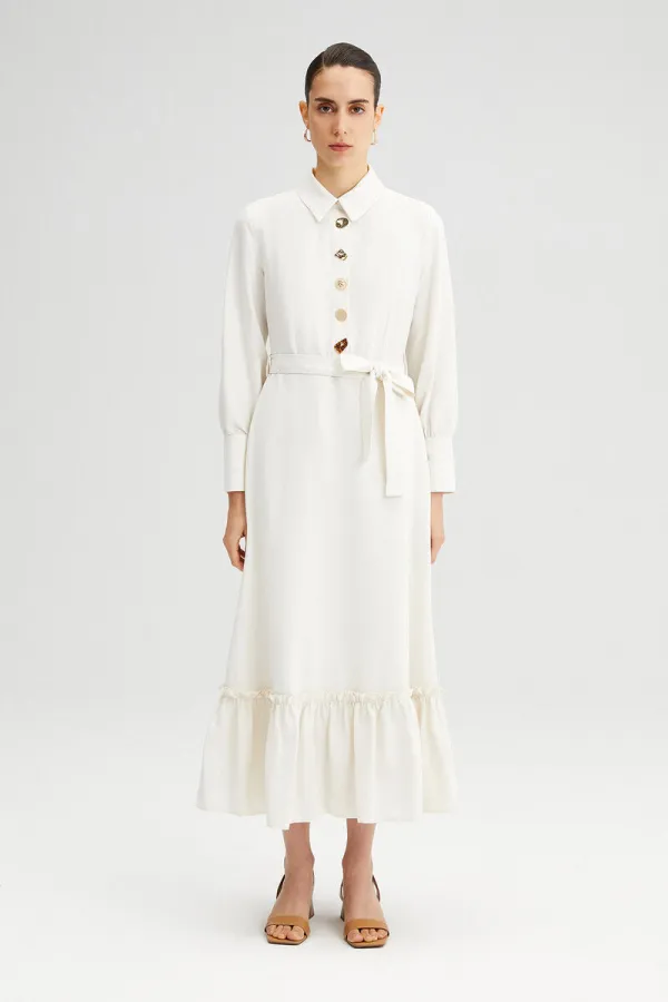 BUTTON DETAIL LONG DRESS BUTTON DETAIL LONG DRESS