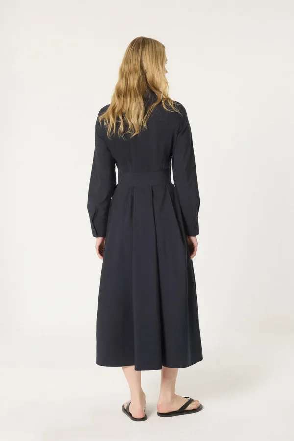 BELİ KEMERLİ GÖMLEK ELBİSE