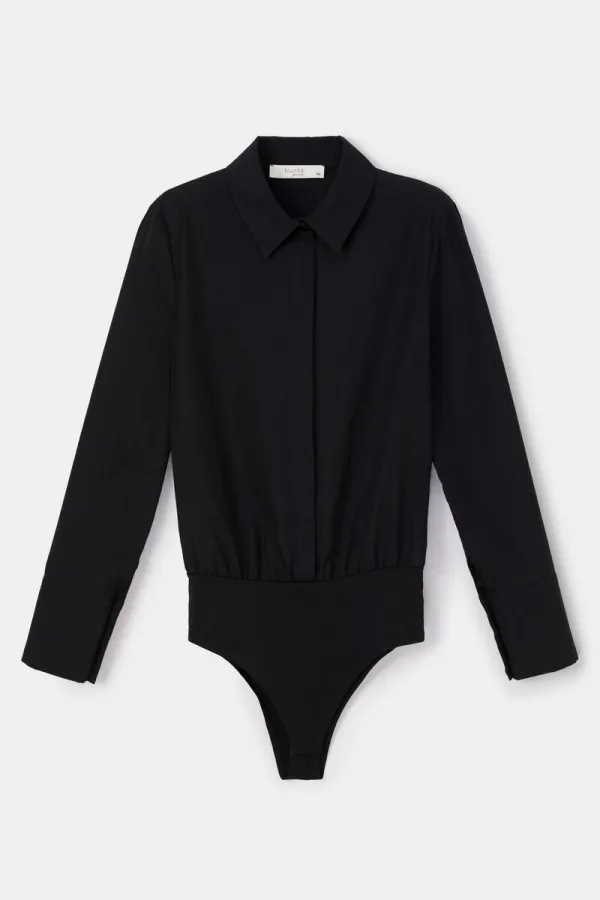 SNAP-BUTTON SHIRT BODYSUIT