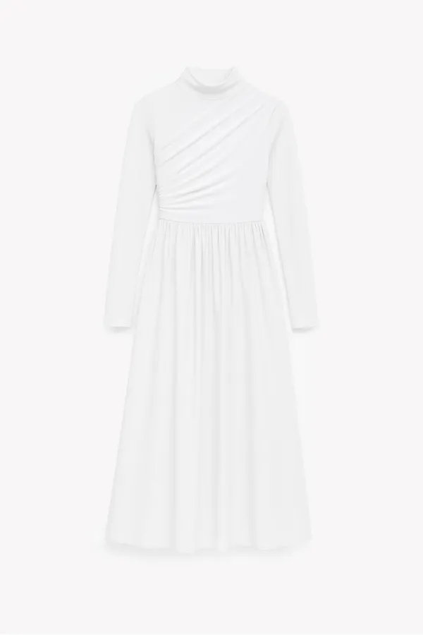 DRAPE DETAYLI ASİMETRİK ELBİSE