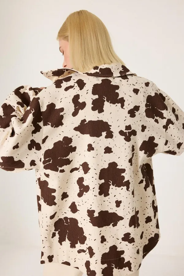 VESTE EN GABARDINE MINEURE À MOTIFS