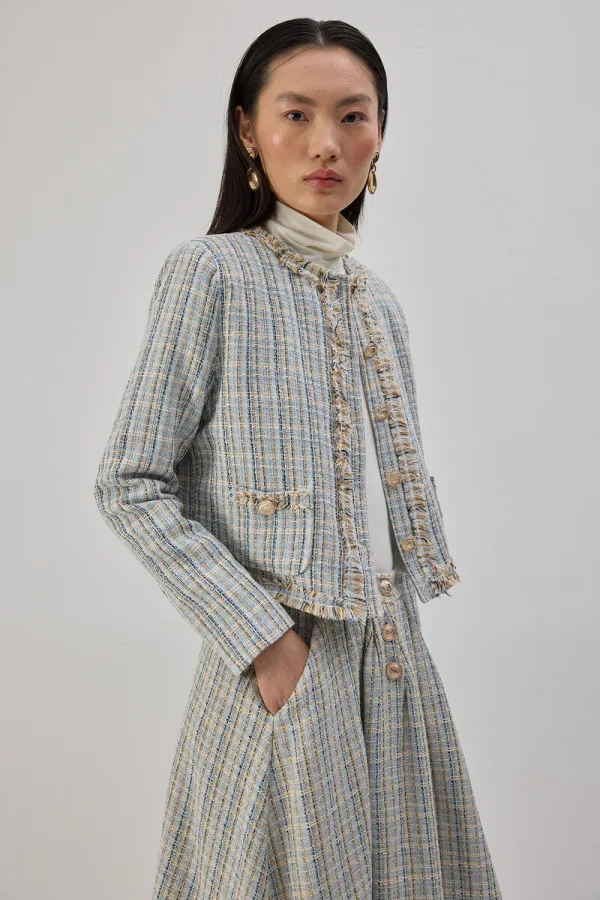 ENSEMBLE VESTE, JUPE ET TWEED