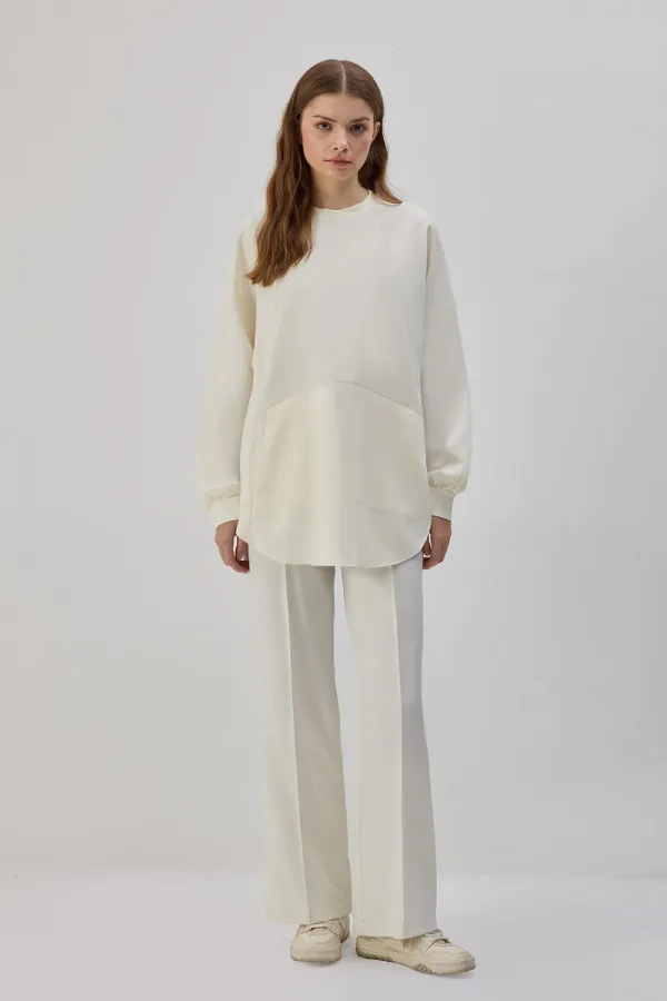 CREPE TUNIC WITH POCKETS CREPE TUNIC WITH POCKETS