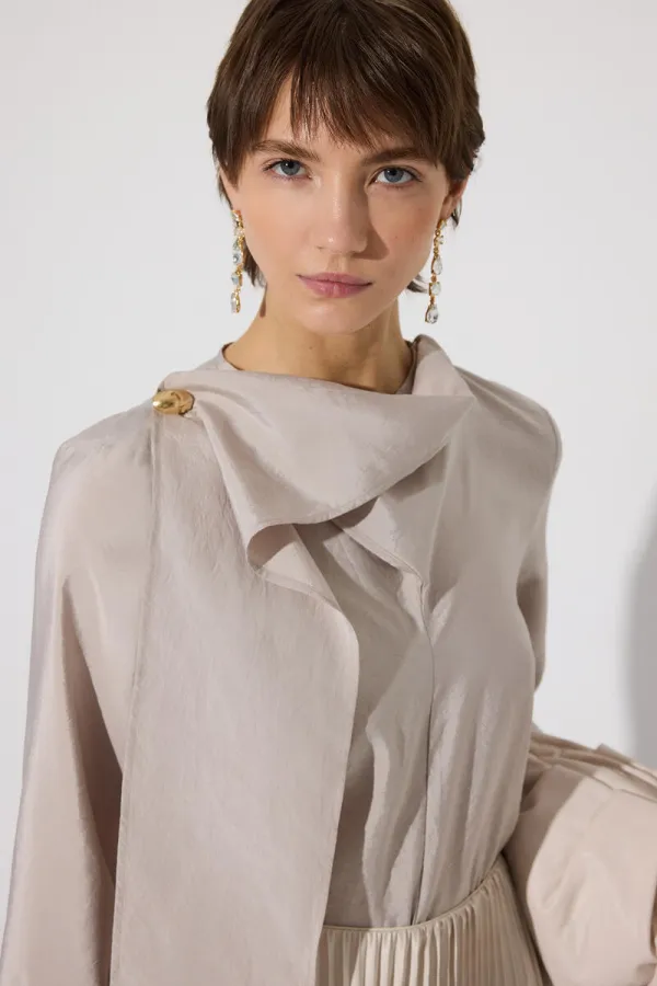 Tunique Cupra à boutons dorés