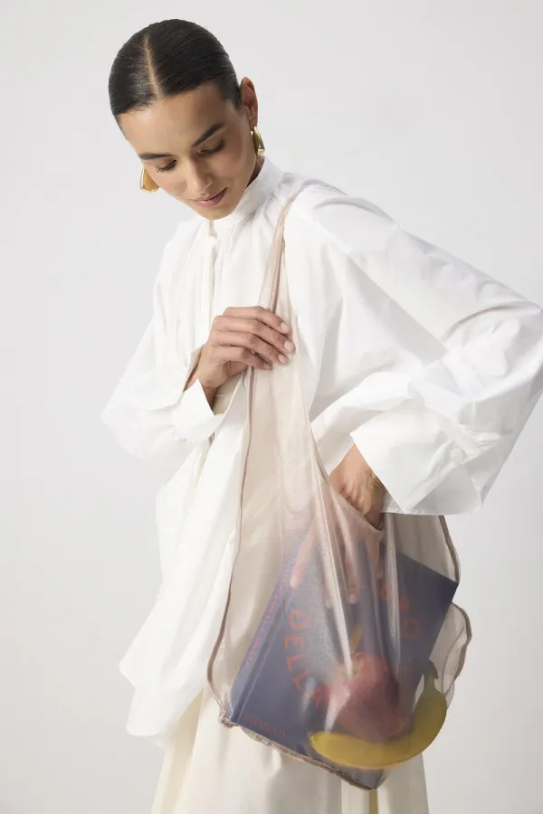 SAC EN ORGANZA À BANDOULIÈRE ÉPAISSE