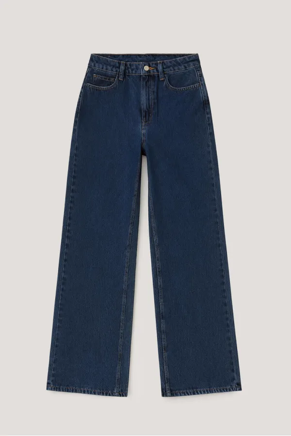 PANTALON EN JEAN À JAMBES LARGES