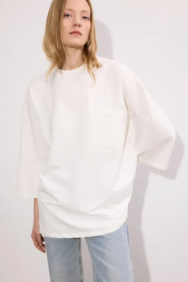 KNITTED TUNIC WITH POCKETS