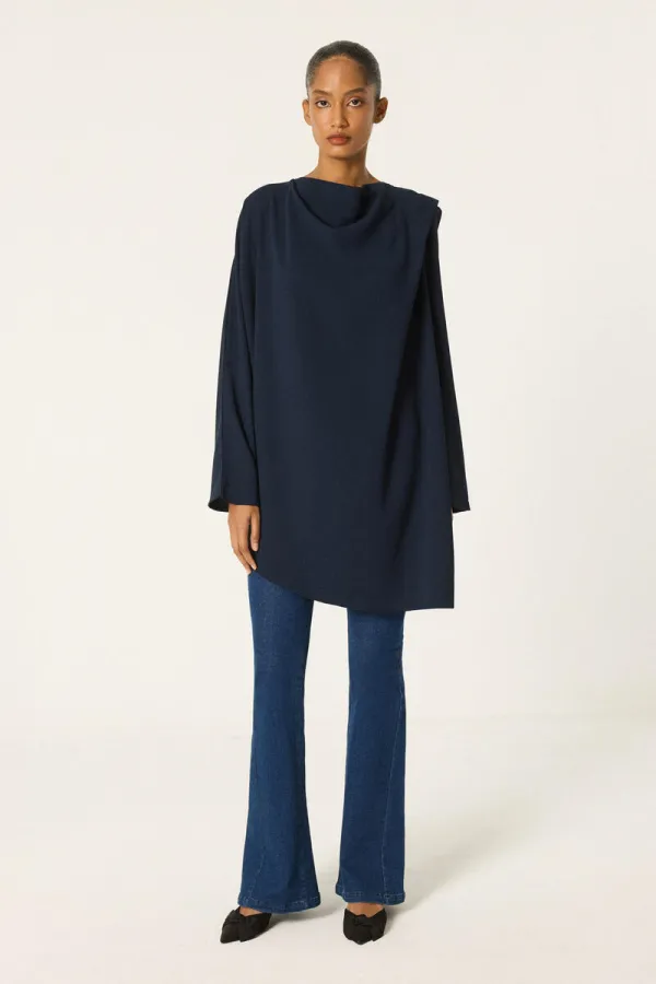 DRAPELİ KREP TUNİK