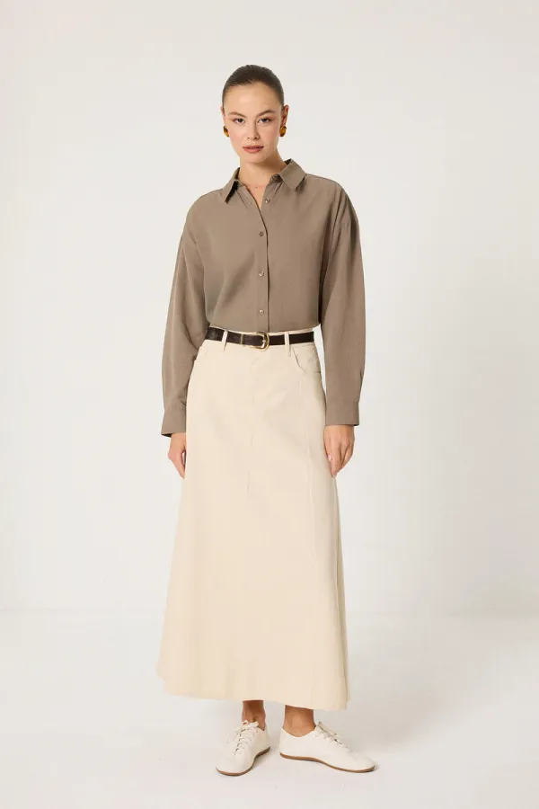 jupe trapèze en jean