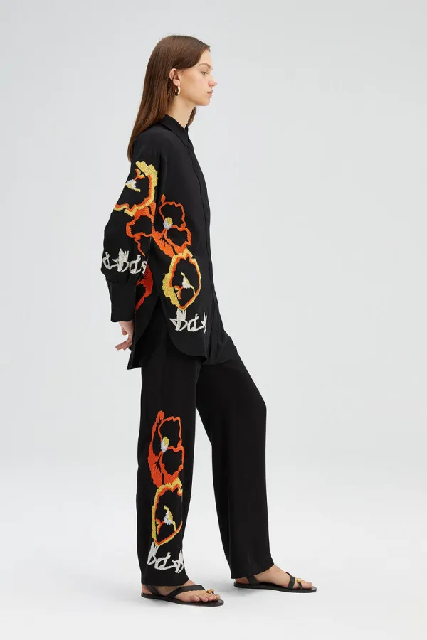 CHEMISE EN VISCOSE BRODÉE