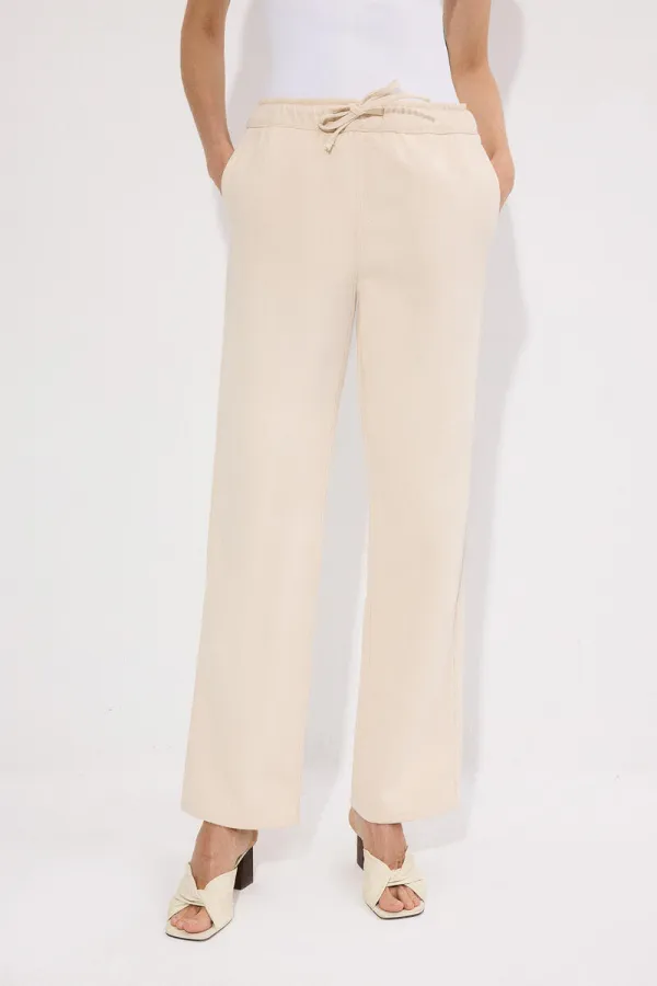 BELİ LASTİKLİ DENİM PANTOLON