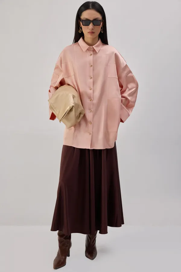 OVERSIZE SATIN SHIRT OVERSIZE SATIN SHIRT
