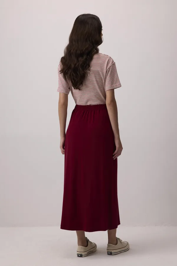 BASIC SKIRT WITH ELASTIC WAISTBAND