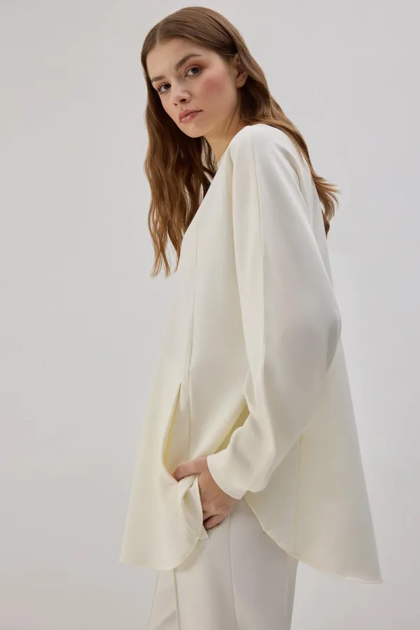 CREPE TUNIC WITH POCKETS CREPE TUNIC WITH POCKETS