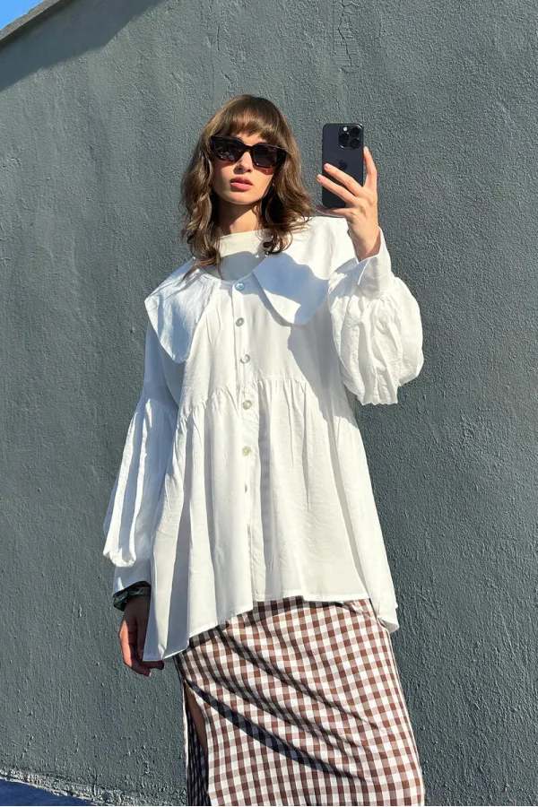 BALON KOL VİSKON GÖMLEK