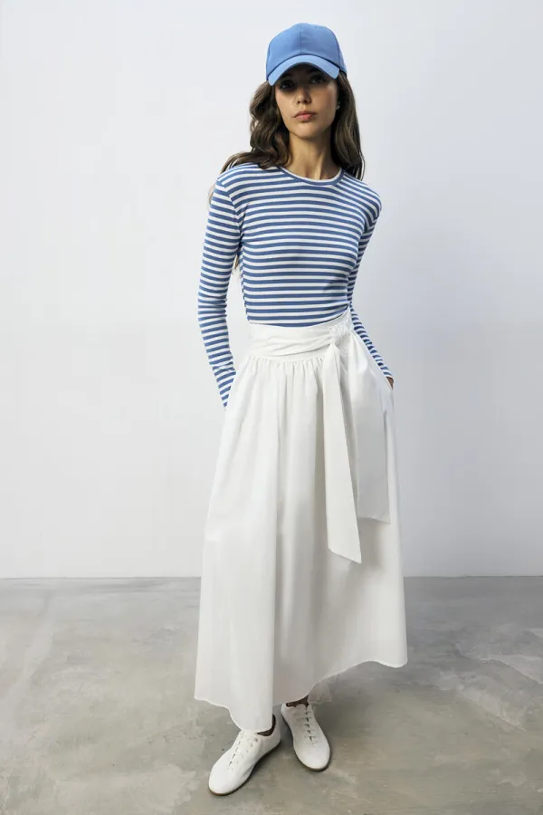 T-shirt basique rayé 100% coton