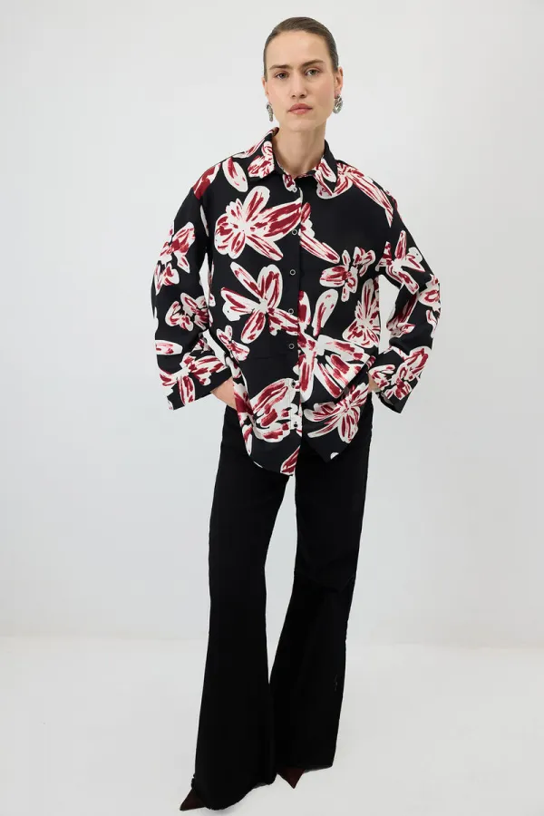 WIDE-CUFFS PATTERNED SHIRT WIDE-CUFFS PATTERNED SHIRT