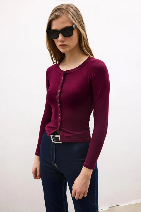 ÖNDEN ÇITÇITLI UZUN KOLLU BODY