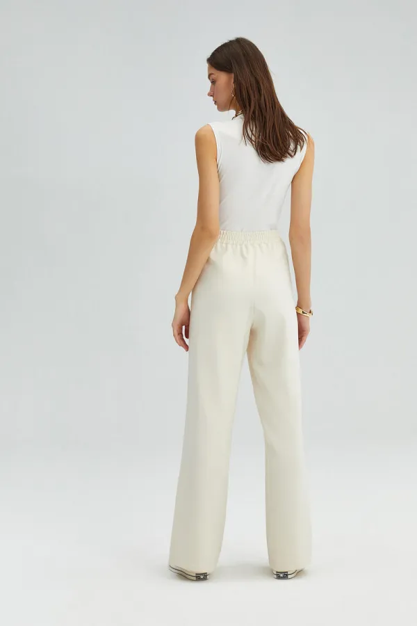 RIBBED CREPE PANTS
