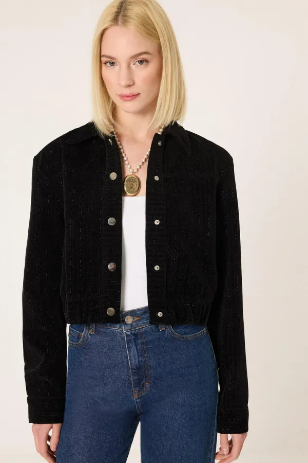 VESTE COURTE EN VELOURS