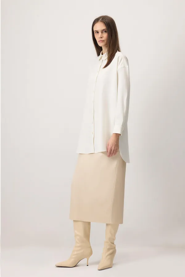 OVERSİZE KREP GÖMLEK