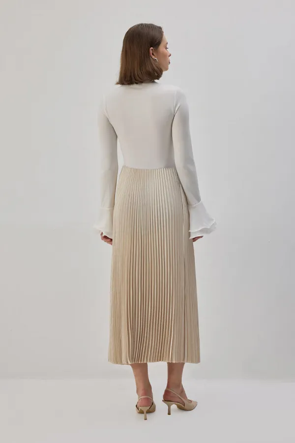 EMBELLISHED SATIN SKIRT EMBELLISHED SATIN SKIRT