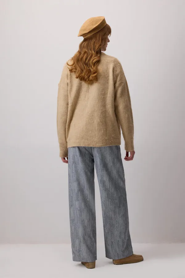 ELASTİK BEL JAKARLI PANTOLON