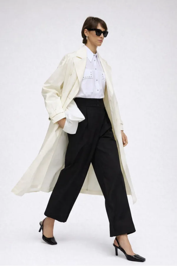 HIGH-WAISTED PLEATED PANTS HIGH-WAISTED PLEATED PANTS