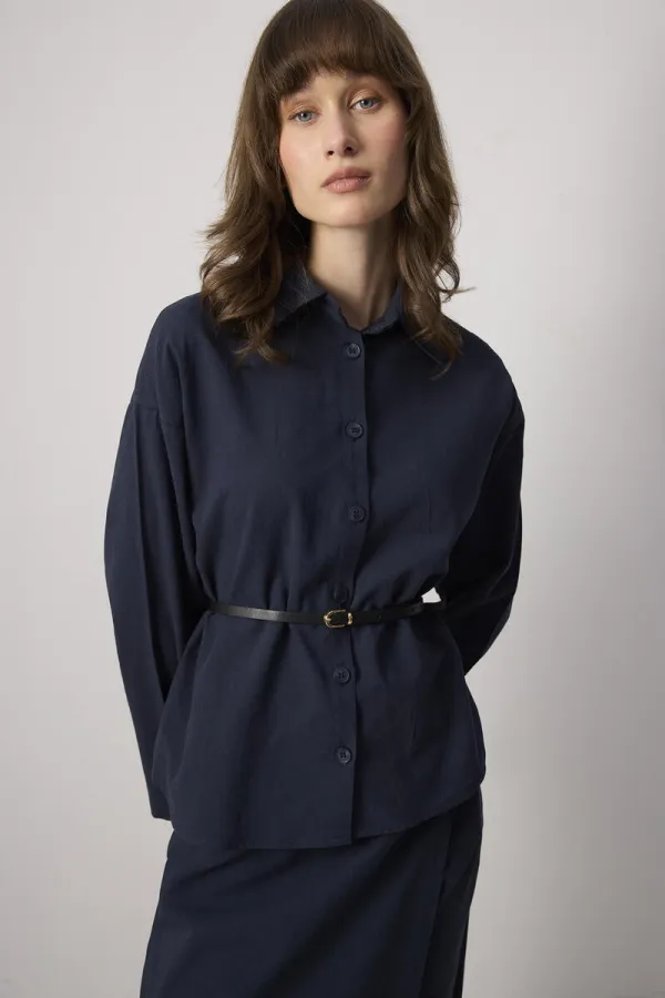 NATURAL TEXTURED SHIRT AND TROUSER SET