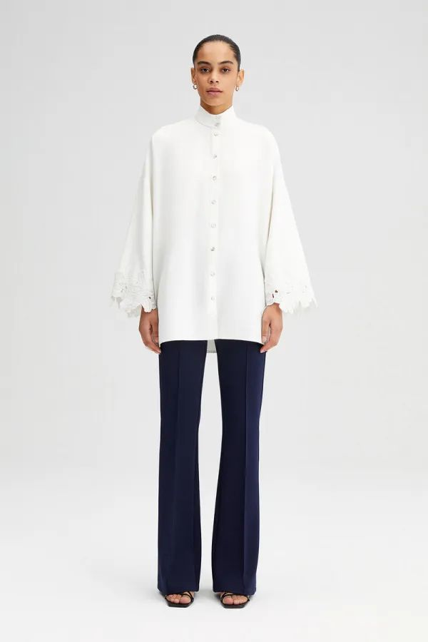 SHIRT WITH LACE DETAILS