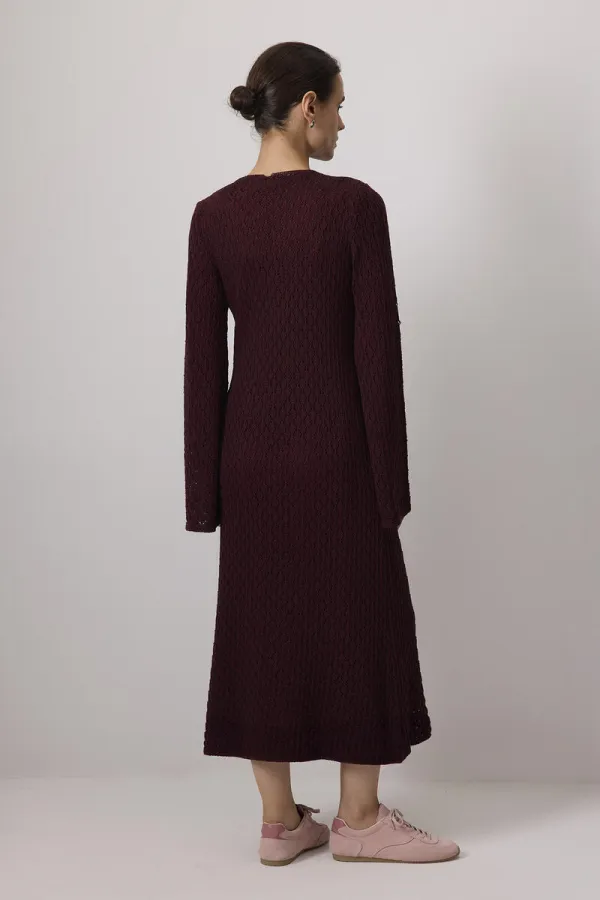 PAMUKLU ASTARLI BRODE ELBİSE