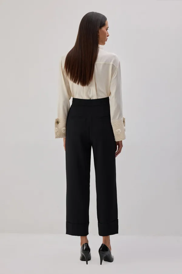 YÜKSEK BEL DUBLE PAÇA PANTOLON