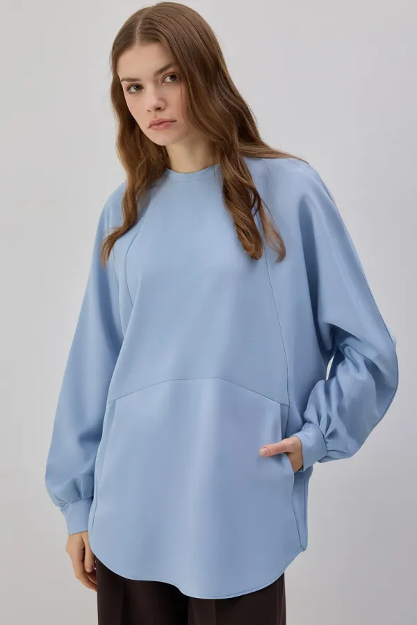 CREPE TUNIC WITH POCKETS CREPE TUNIC WITH POCKETS