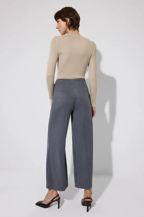 Modal blend flannel ribbed trousers