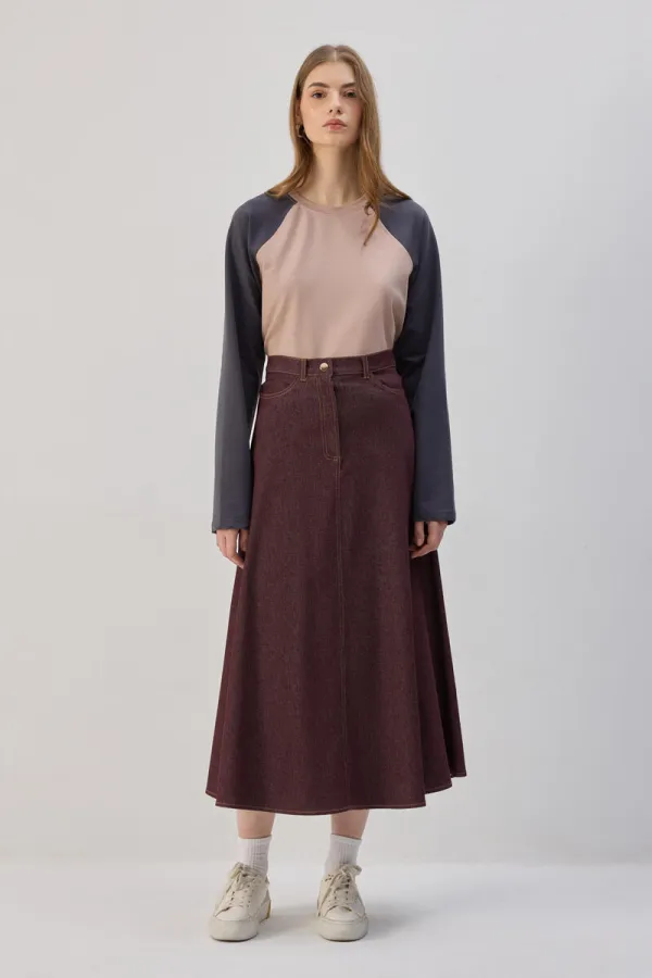 RAGLAN SLEEVE SHORT SWEATSHIRT